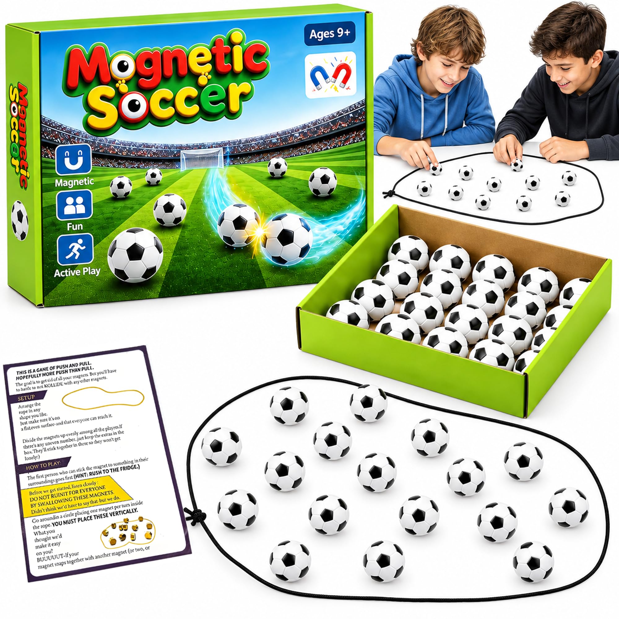 Magnetic Football Game, Soccer Board Game for 2 Players