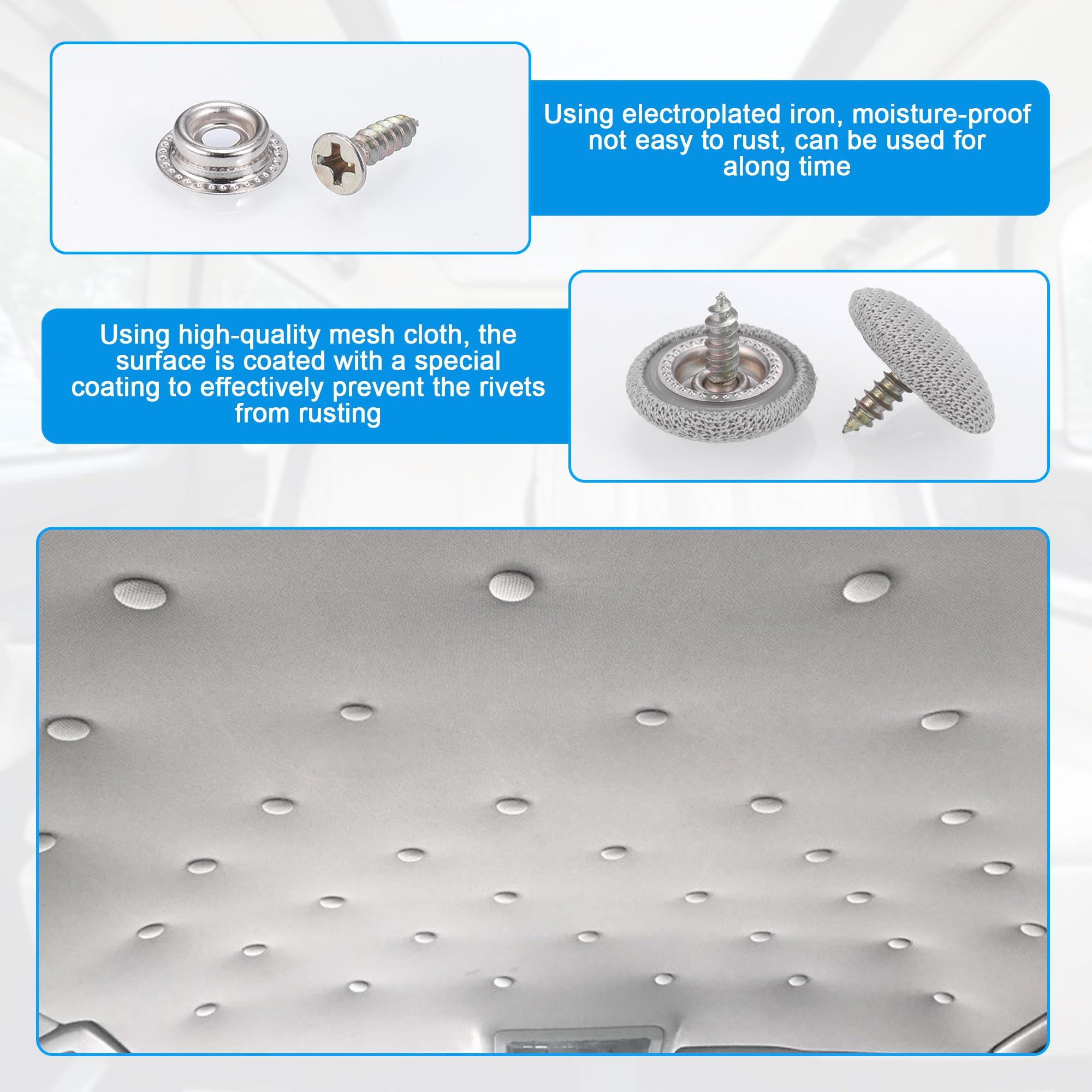 Zocipro 135Pcs Kit Riparazione Cielo Auto con Rivetti e Strumenti di Rimozione