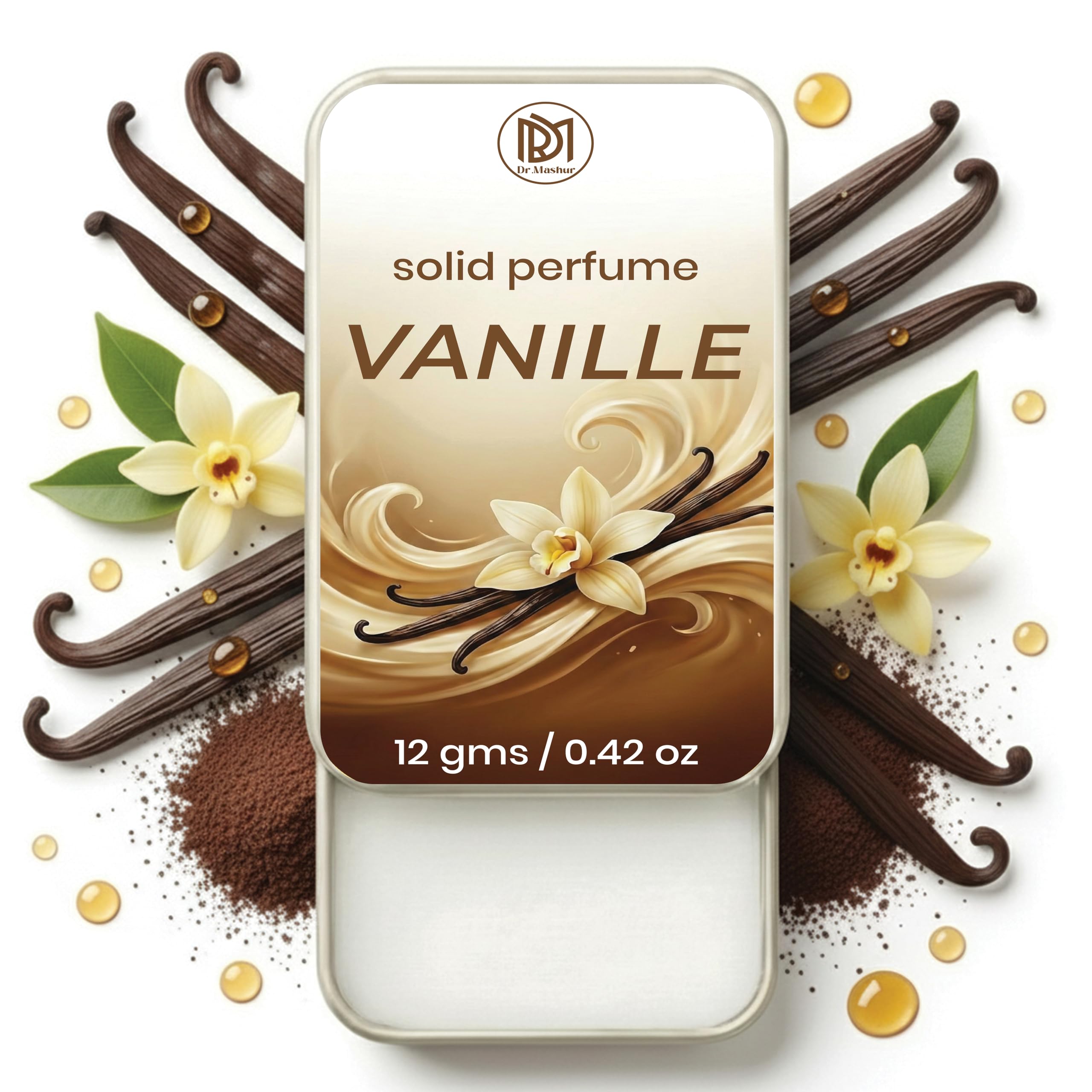Dr.Mashur Solid Perfume Vanille | Warm Vanilla Sugar | Alcohol Free Wax Perfume Balm Long Lasting Pocket Fragrance Tin 12g, Non Greasy Smooth Glide, Travel Friendly Unisex | Gift for Couples-picture-33