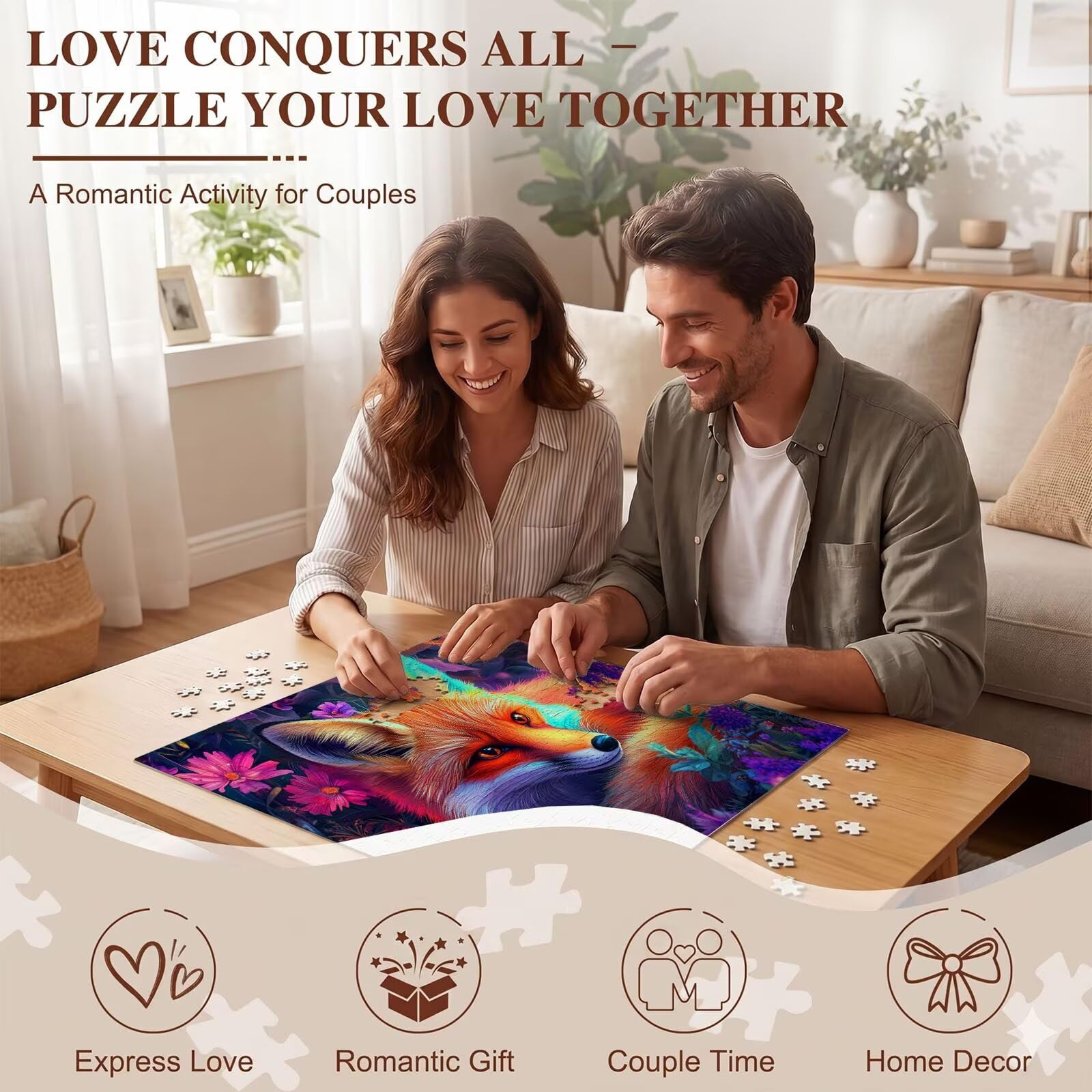 Puzzle 4000 Teile, Holzpuzzle Erwachsene [AAA], Impossible Game 141 x 87 cm, Kniffliges Denksport Spiel für Männer Frauen, Familienspiel, DIY Home Dekor,Geschenk für Geburtstag, Blume Tier f0-375
