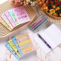 Vista 4 de Fulmoon 40 piezas de regalos cristianos para niños, cuadernos motivacionales con versículos bíblicos, bolígrafos religiosos, citas inspiradoras