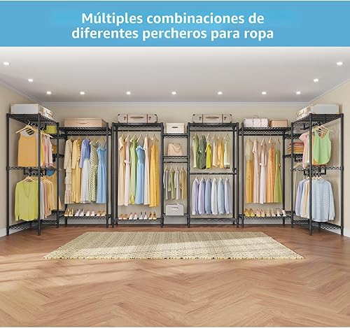 Miniatura 7 de VIPEK - Perchero resistente de 5 niveles de alambre para colgar ropa