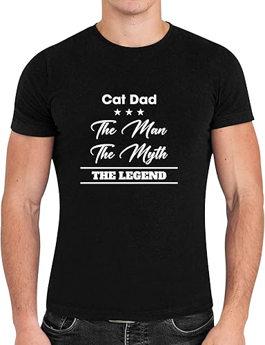 Best Cat Dad Ever Gift On Father's Day - Man Myth Funny Love Kitten Graphic - for Cat Lovers Men Women Shirt