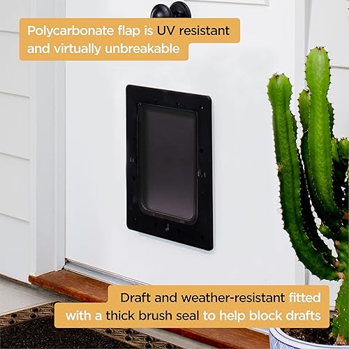 Miniatura 5 de Hakuna Pets Puerta súper resistente para mascotas, gatos y perros con panel de bloqueo de 2 vías para pantallas, puertas, paredes y vidrio de hasta