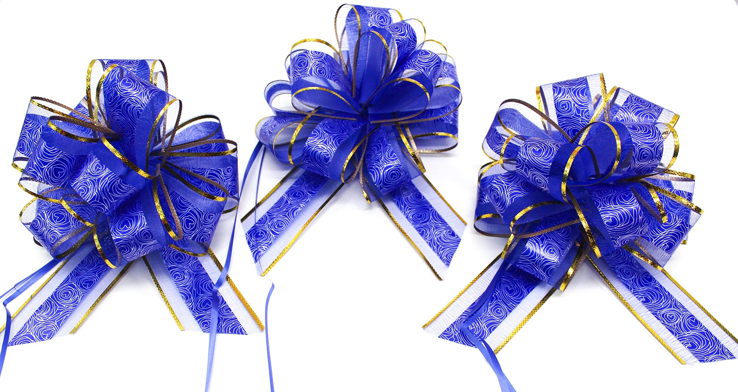 Haarreifen Mit Großer Schleife Blau-weiß Gepunktet – Lustiges Accessoire Für Kostüme & Parties