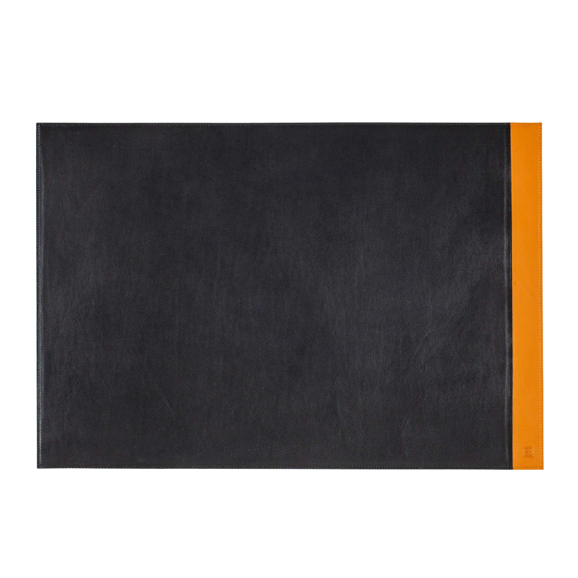 DUDU Sottomano da Scrivania Ufficio in Pelle Bicolore 650x440 mm Antiscivolo con Bordo Cucito Nero