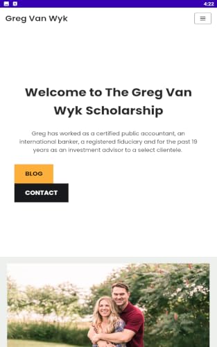 Greg Van Wyk - Scholarship – vue 3