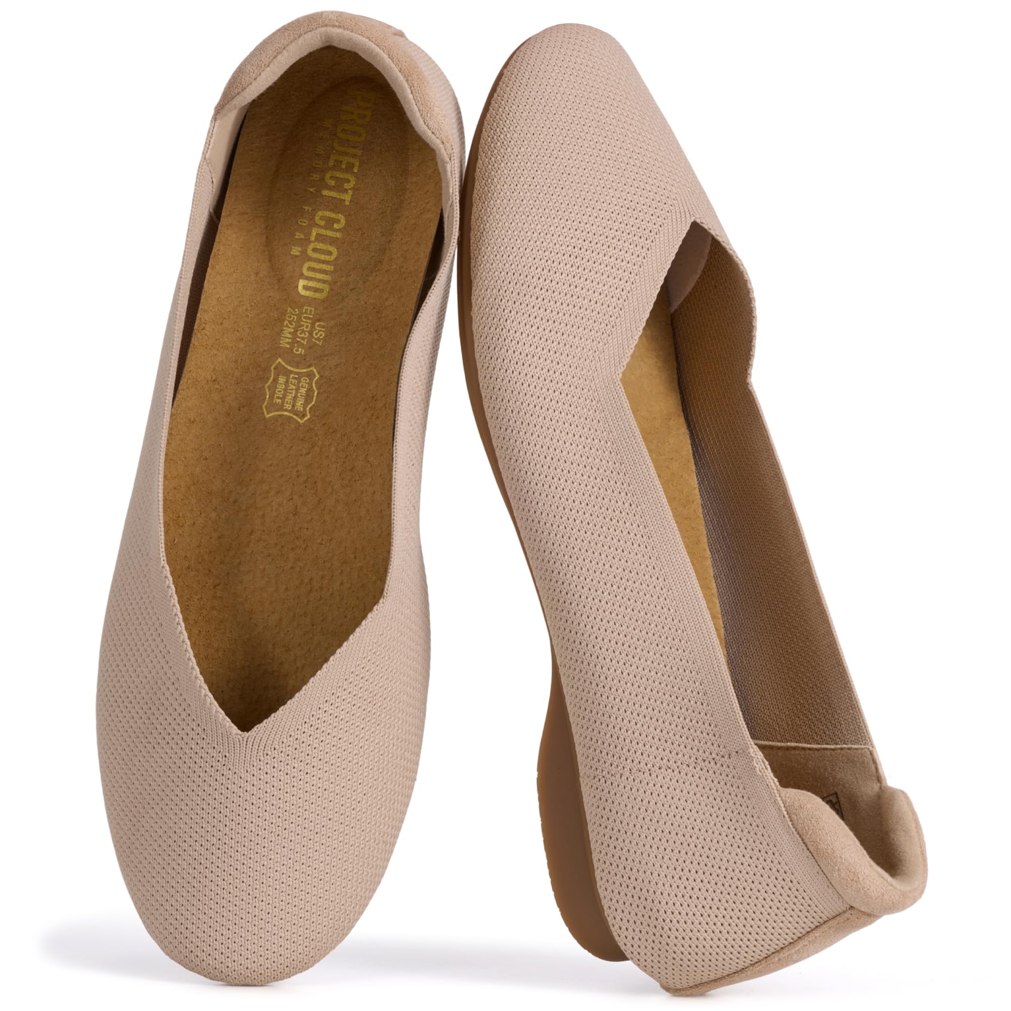 Project Cloud Womens Flats - Memory Foam Insole Ballet Flats for Women Footwear - Non Slip and Lightweight Comfortable Shoes for Women 2026 (Prospect) — view 6