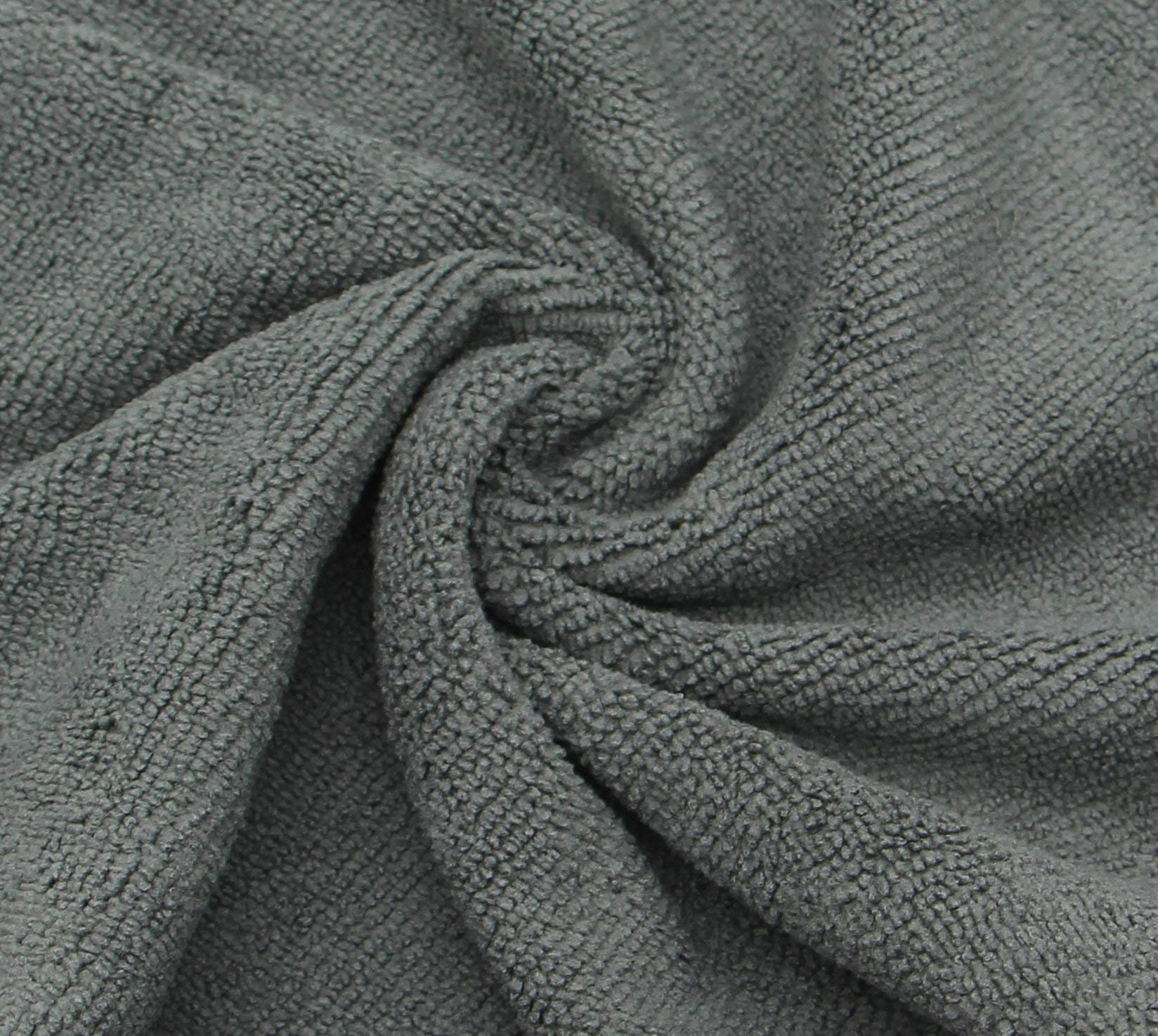 Paños de Microfibra Ultra absorbentes para Lavar Platos, paño de Limpieza de Secado rápido, 12 x 12 Pulgadas, Paquete de 10 Unidades, Color Gris