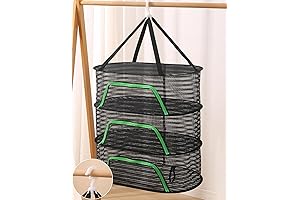 3 Layer Foldable Hanging Mesh Herb Drying Rack