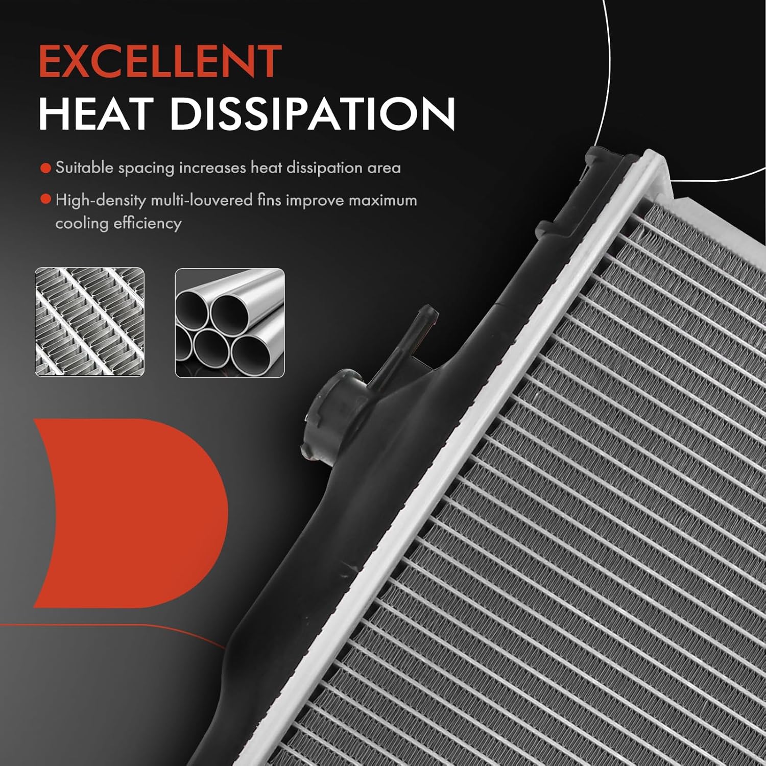 A-Premium Engine Coolant Radiator Assembly with Transmission Oil Cooler Compatible with Toyota Celica 1994-1999 L4 2.2L, Replace# 164007A060