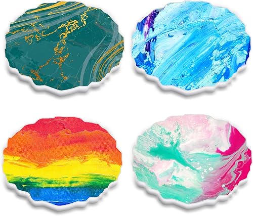 Miniatura 2 de ingsi Moldes de resina 10 moldes de posavasos de resina de geoda moldes de posavasos brillantes para fundición de resina moldes de posavasos de