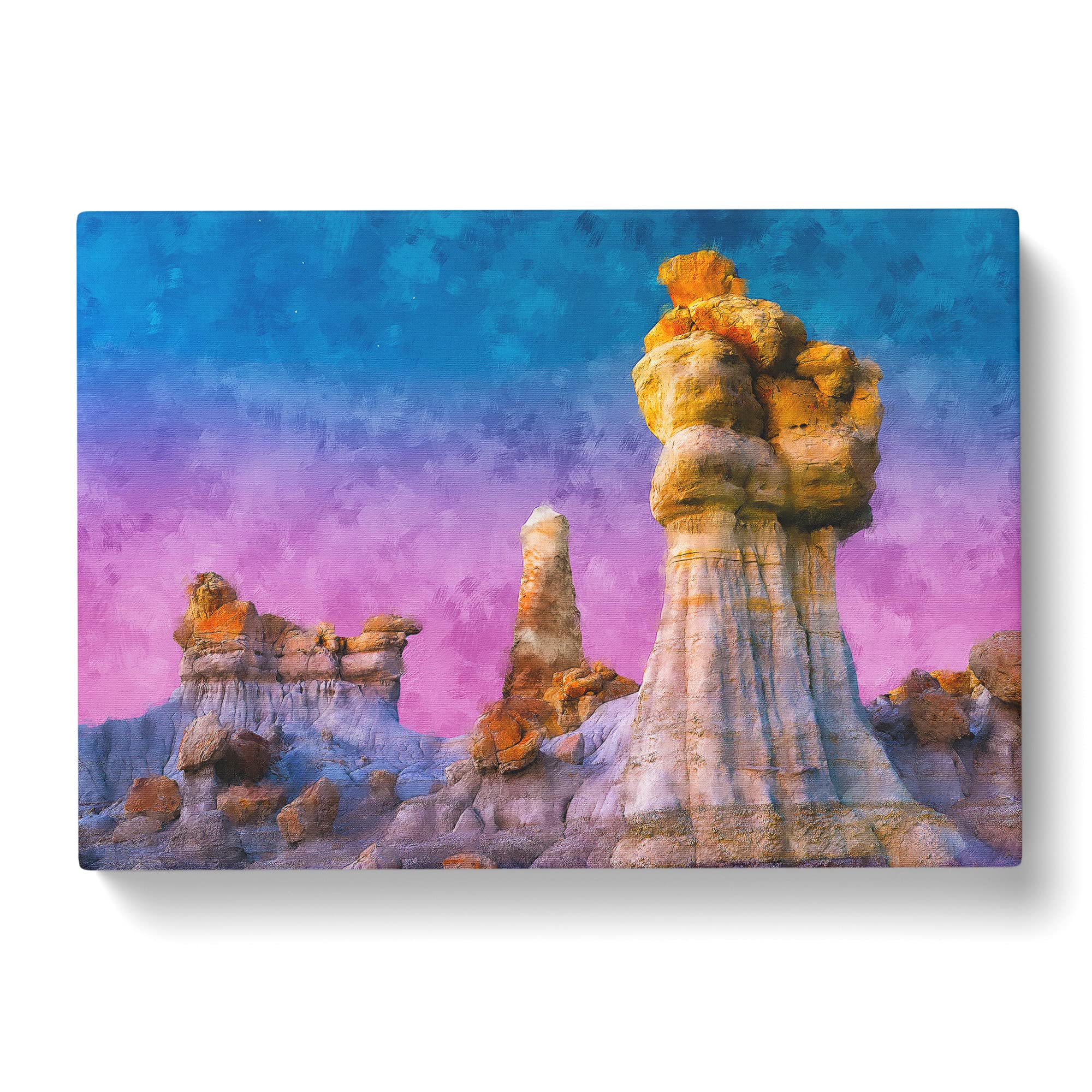 The Badlands In New Mexico Canvas Print, Mixed, 25L x 50W cm - Image 2