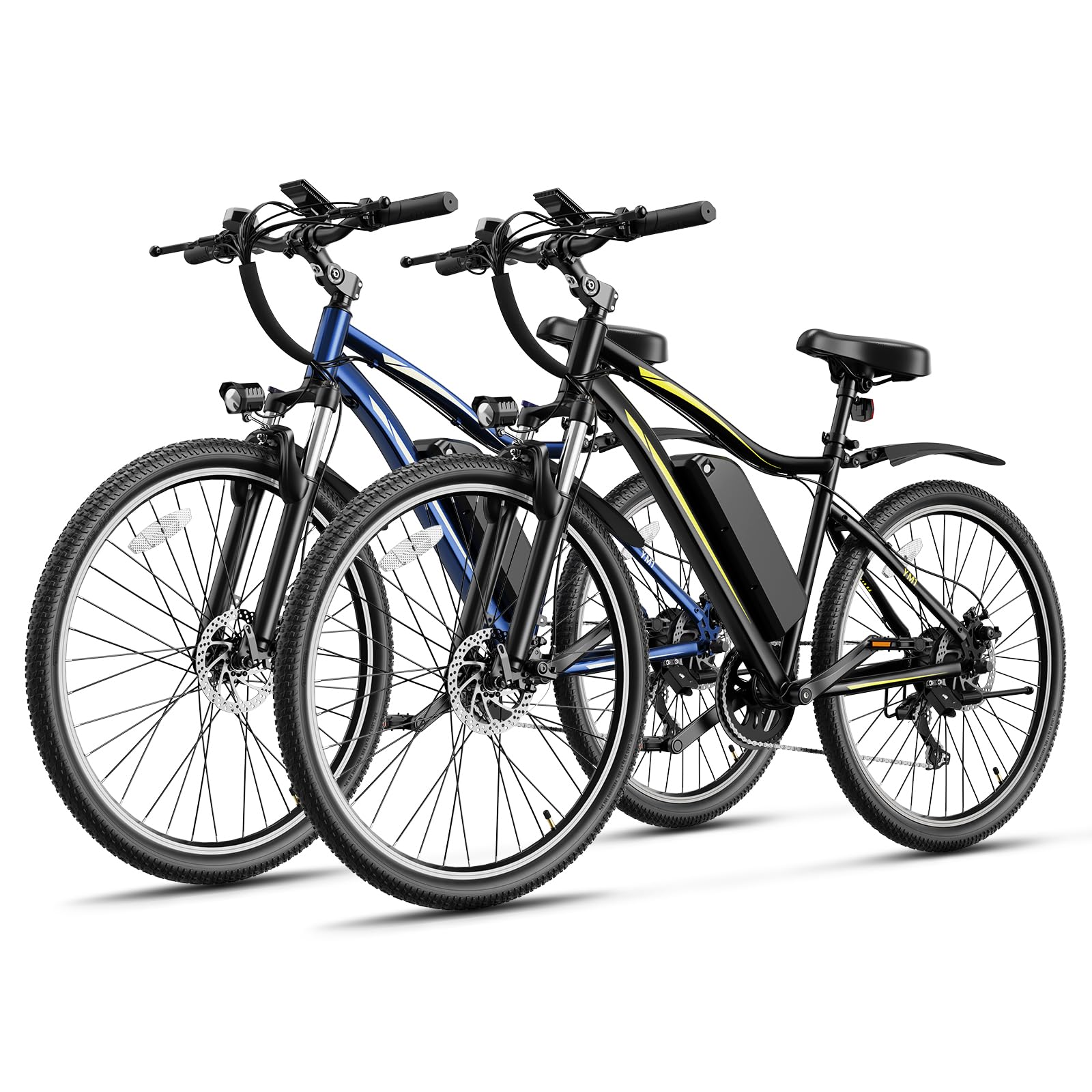 Jasion Electric Bike for Adults,1200W Peak Motor, 50 Miles Ebike,28MPH Electric Mountain Bike with 480Wh Removable Battery,27.5" Electric Bicycle with 7-Speed, Front Suspension
