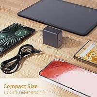 Vista 4 de Bloque de carga rápida USB C de 30 W para Google Pixel 10 Pro XL/10/9 Pro /9/8 Pro/8/7 Pro/7/6a/6 Pro/6/5a/5/4, paquete de 2 adaptadores