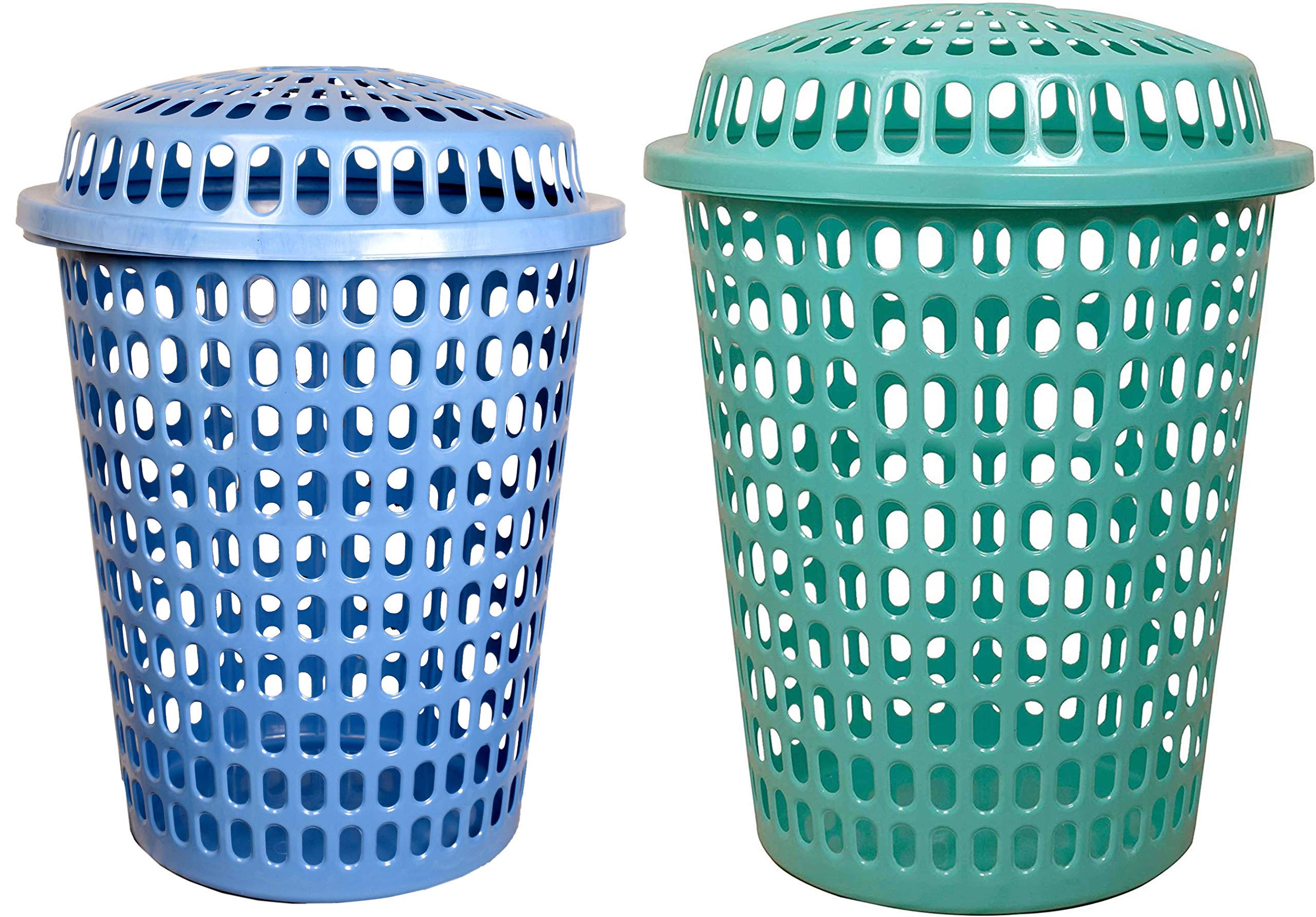 Durable Laundry Basket with Lid - 50L -2