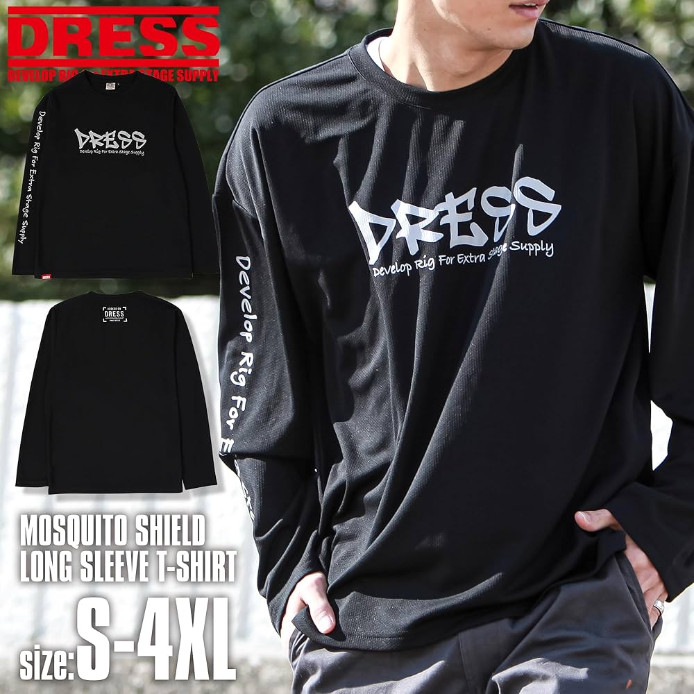 DRESS モスキートシールドロングスリーブT+ DRESS オーバーサイズT DRESS（釣り） DRESS モスキートシールドロングスリーブTシャツ