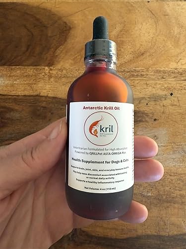 Miniatura 4 de kril Suplemento de salud de aceite de krill antártico para perros y gatos, líquido de 4 onzas con QRILLPet ASTA Omega Plus, fórmula de alta