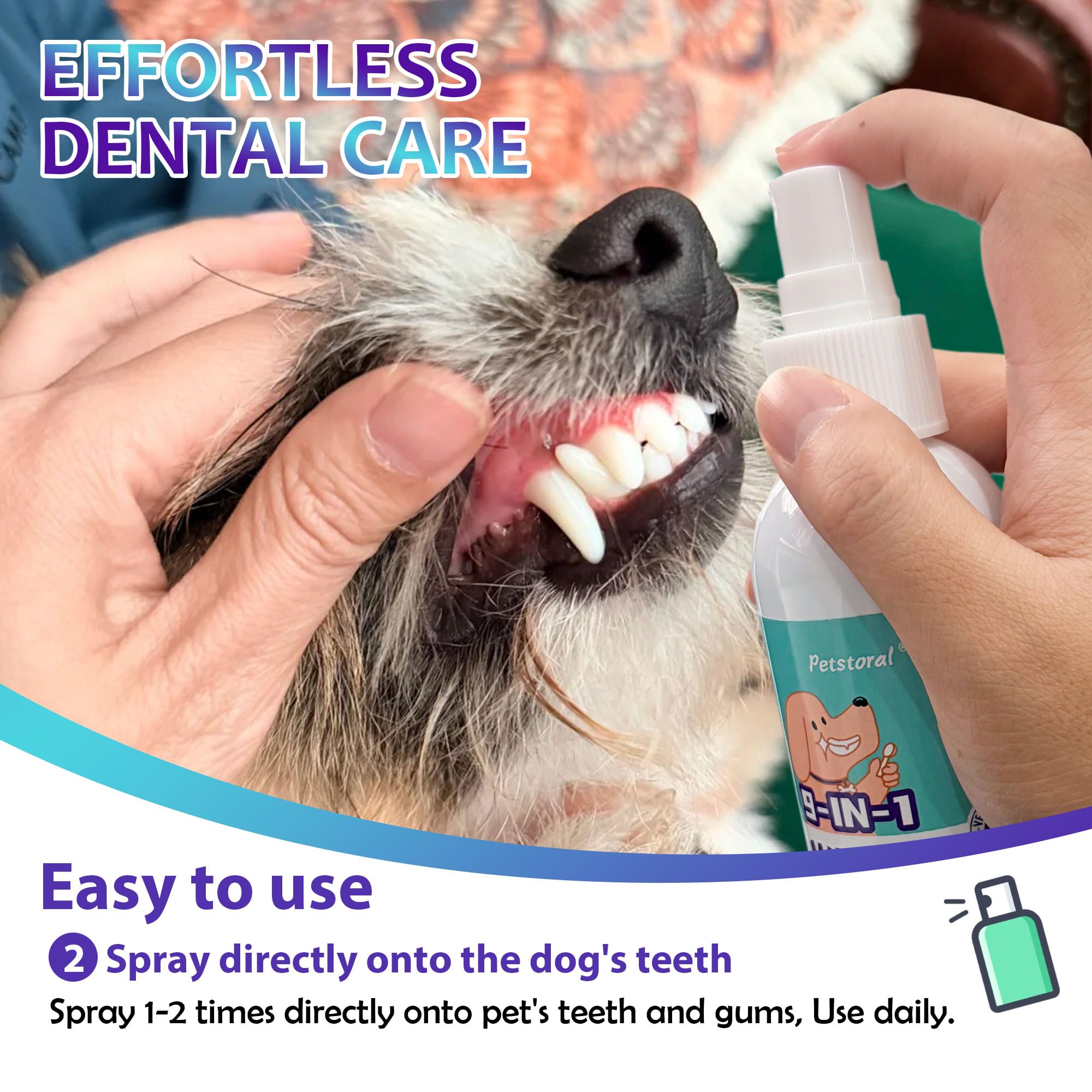 9-in-1 Water Additive for Dogs and Cats, Advanced Plaque and Tartar Control, Teeth Cleaning Solution with Probiotics, Fresh Breath 5.75 Fl Oz (Pack of 1) - image 6