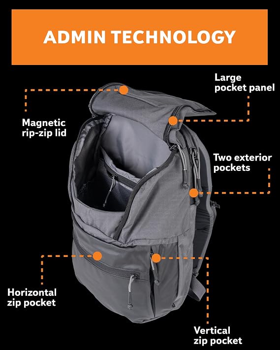 Mystery Ranch Rip Ruck 24 Backpack Durable Day Bag with Magnetic Zip Lid, Molded Back Panel & Padded Laptop Sleeve Black