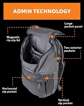 Mystery Ranch Rip Ruck 24 Backpack Durable Day Bag with Magnetic Zip Lid, Molded Back Panel & Padded Laptop Sleeve Black