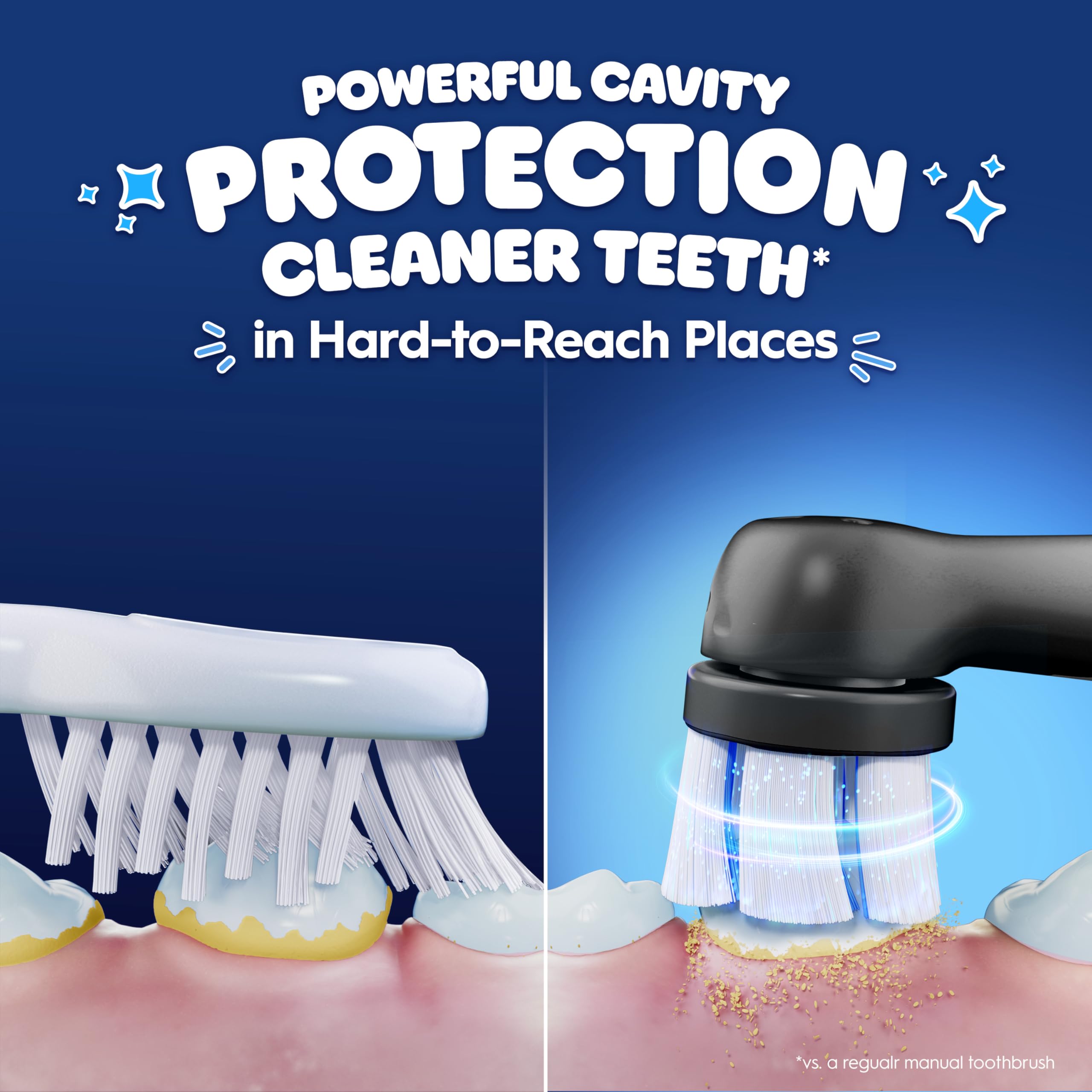 Oral-B iO Kids Limited - Spazzolino da denti elettrico ricaricabile, Spiderman, con 1 testina per la cura delicata, sensore automatico di pressione per proteggere le gengive, 3 impostazioni di pulizia