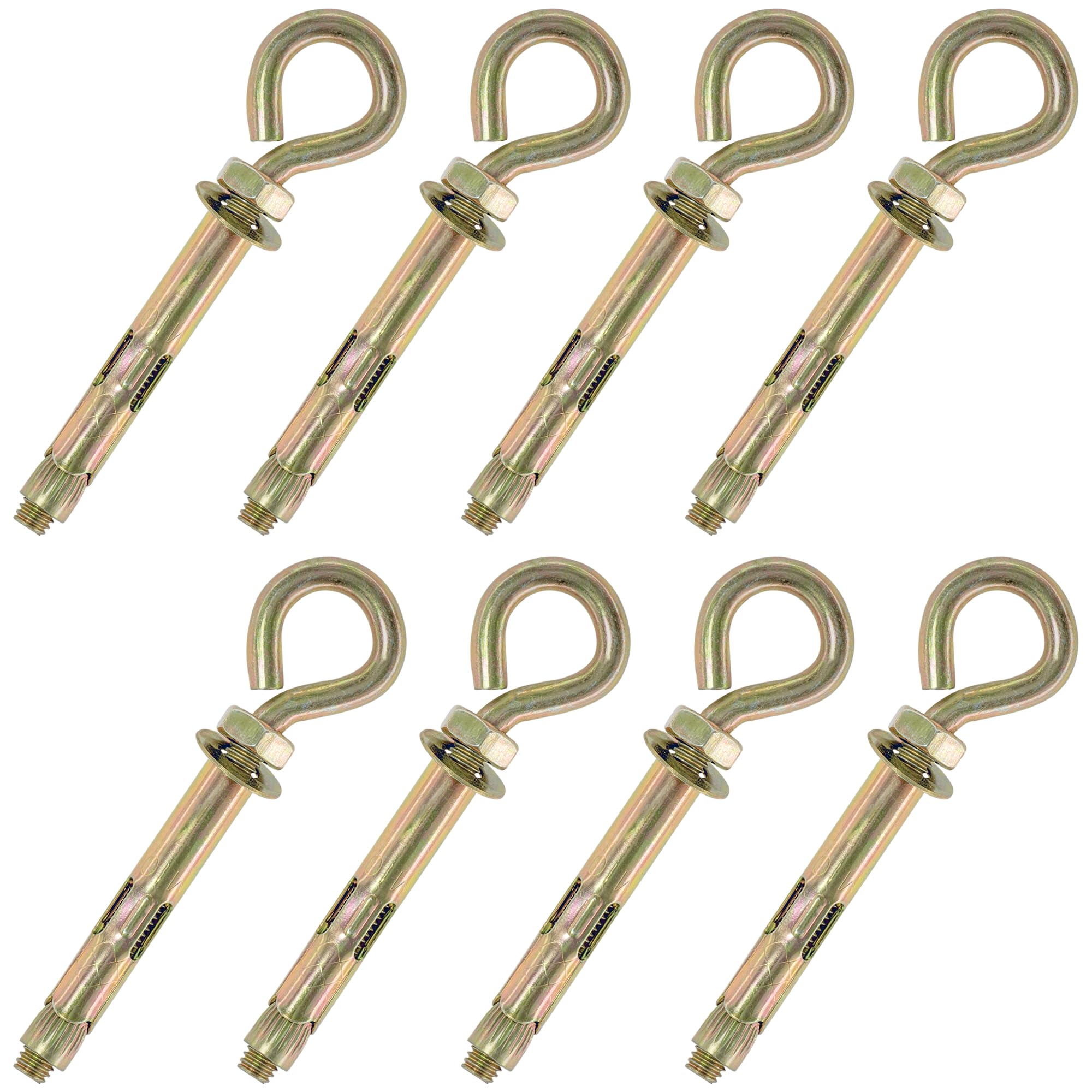 8 PCS Expansion Eye Bolts Heavy Duty Anchor Bolts (M10*80) - Image 3