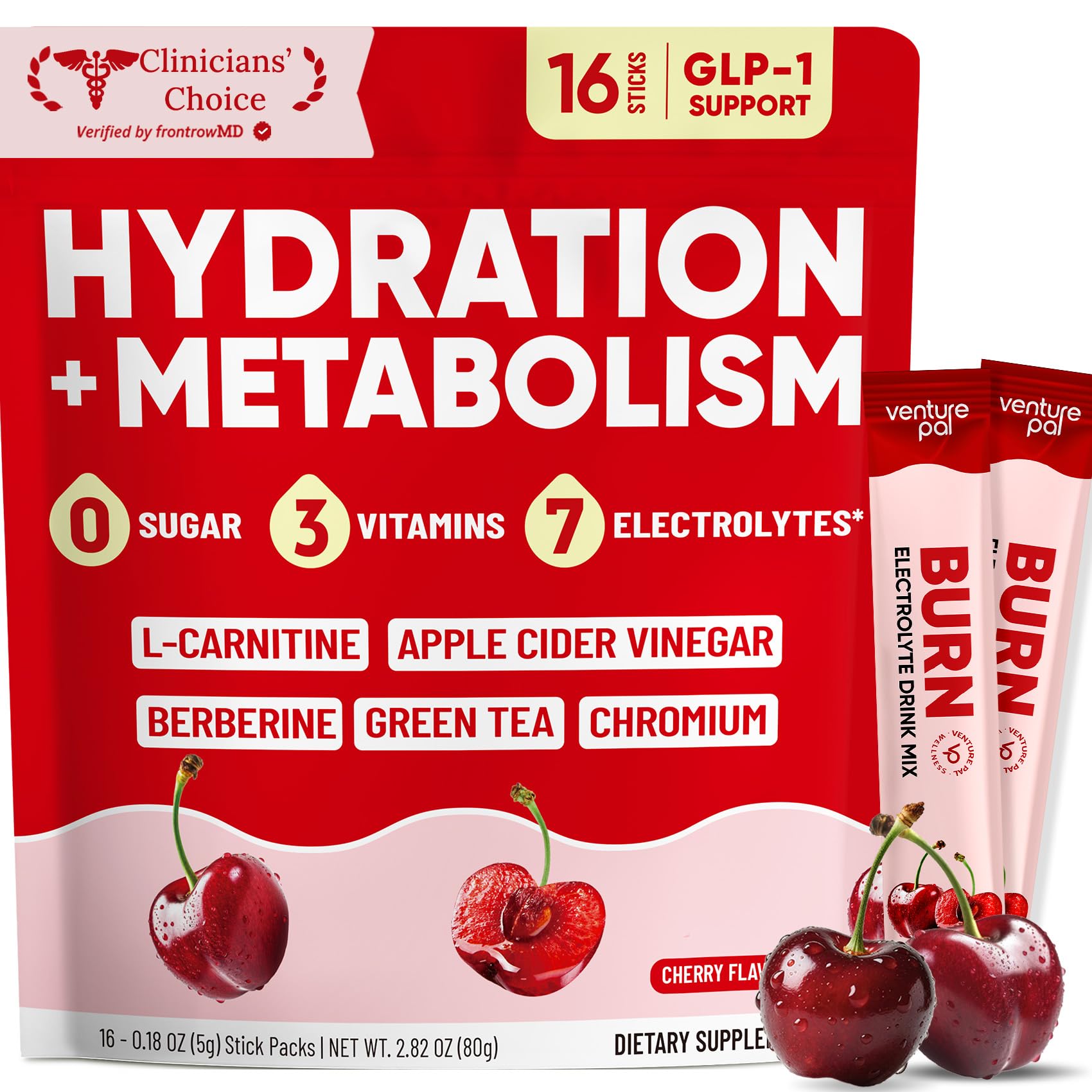Venture Pal Sugar Free Hydration Packets + Burn Support Electrolytes Powder — Amazon image 12