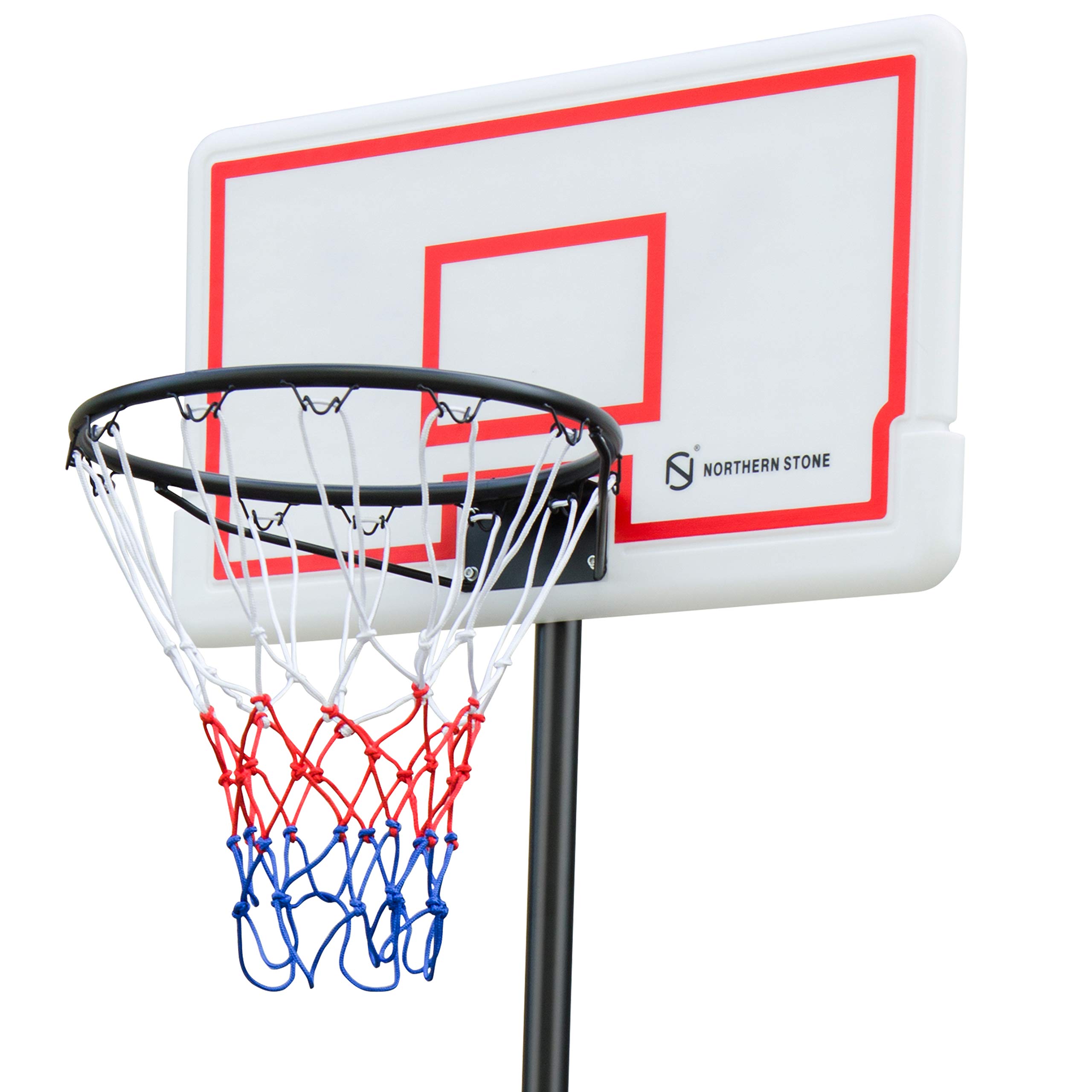 NORTHERN STONE Panier de Basket-Ball réglable en Hauteur Junior, Support de Basket-Ball Portable autoportant pour Enfants