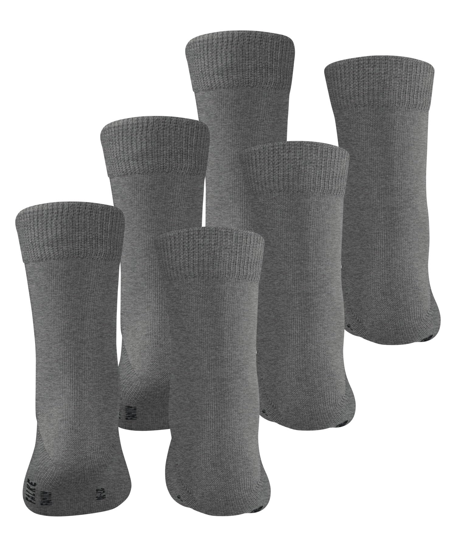 FALKE unisex niños Family 3-Pack calcetines transpirable algodón resistente extra suave en la piel costura plana en la puntera para la vida cotidiana escuela multipack 3 pares