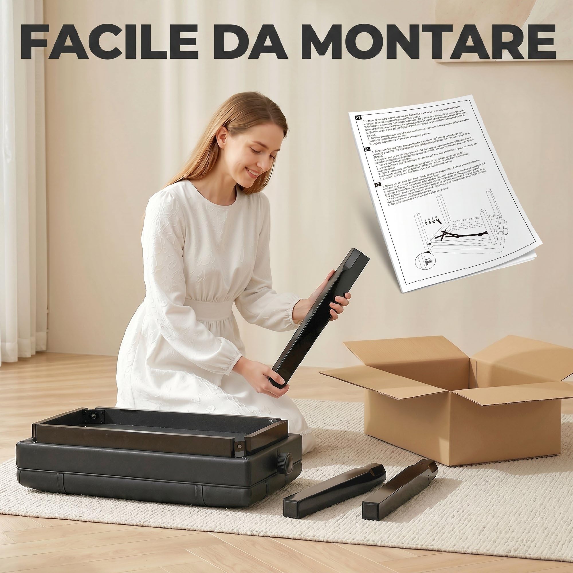 HOMCOM Sgabello per Pianoforte con Altezza Regolabile e Vano Contenitore, Panca per Pianoforte in Legno e Finta Pelle PU, 63x35x46-56cm, Nero