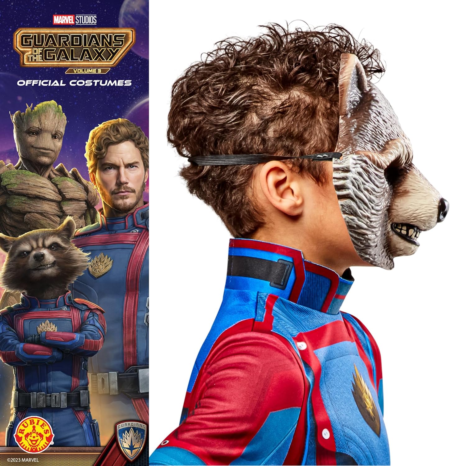 Rubies 2000339NS Rocket Child Mask Kids Fancy Dress, Boys, Multi Halloween Halloween