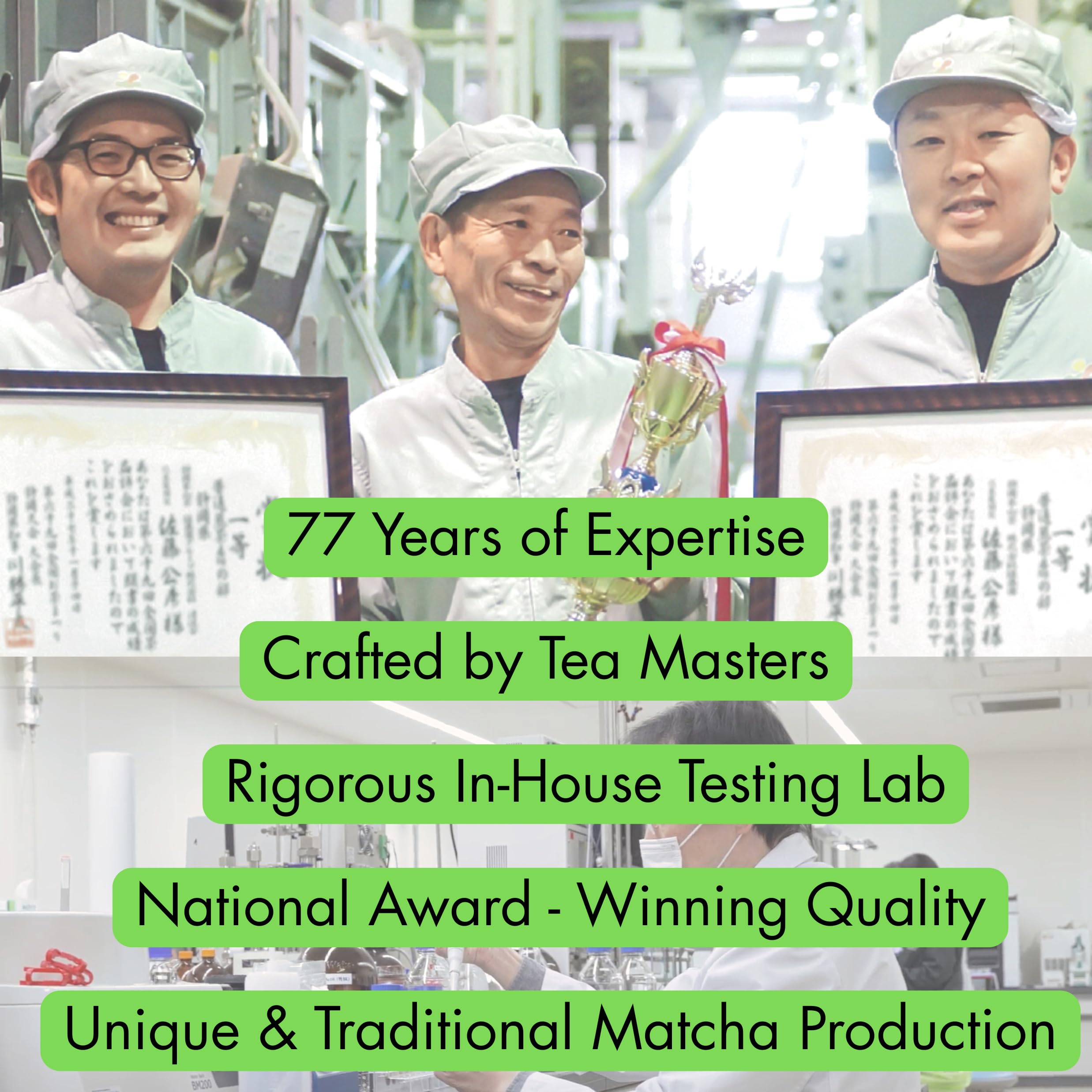 Satoen Authentic Japanese Ceremonial Grade Matcha Powder - Ceremonial Matcha Green Tea Powder from 100 Spring Premium First — view 9