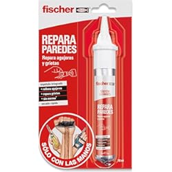 Muro De Yeso fischer SCLM - masilla pared blanca Repara Paredes para tapar agujeros y abolladuras pared, con espátula incluida para fácil aplicación, 70ml
