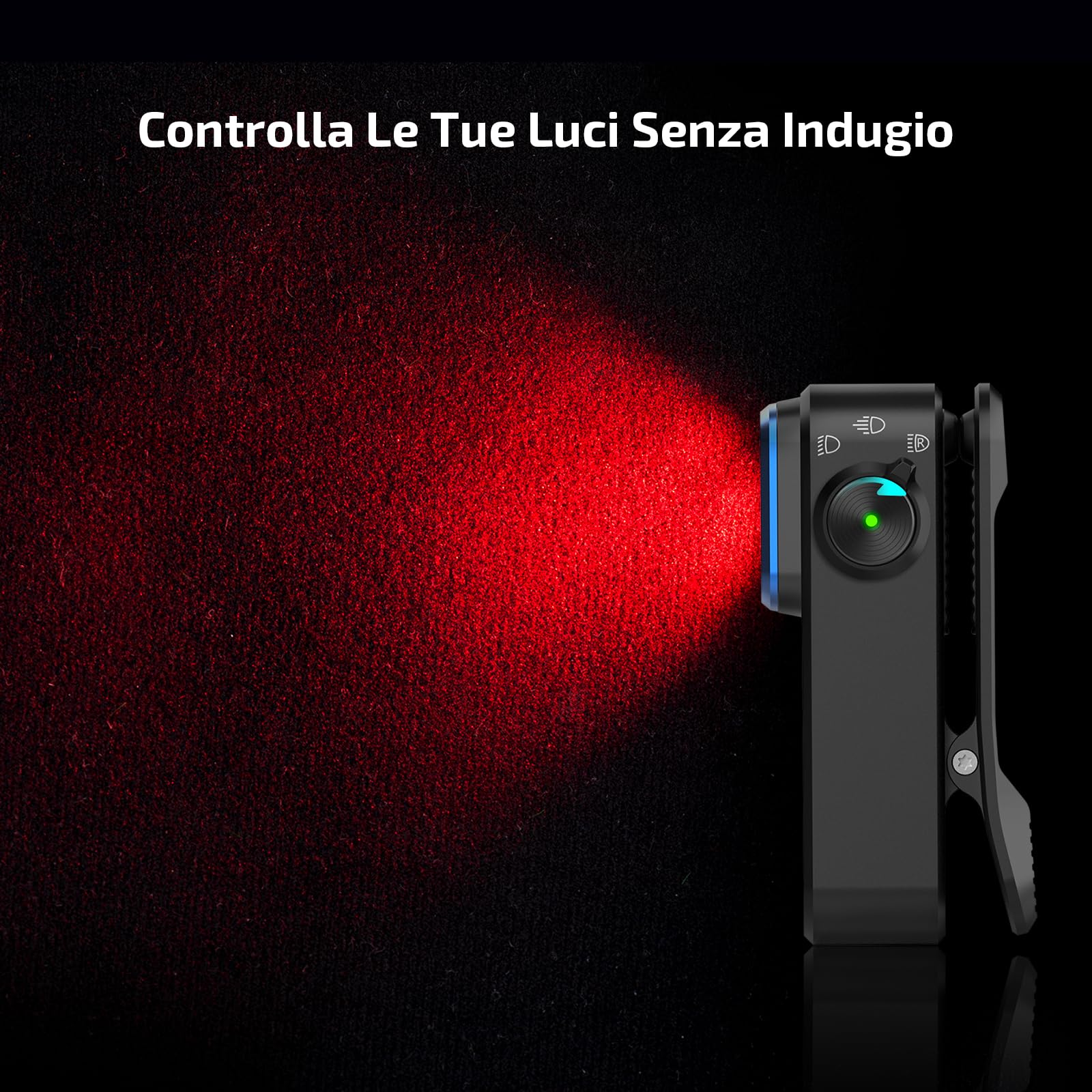 OLIGHT Oclip Pro Luce di Emergenza a Clip Mini Torcia 500LM IPX6 Compatto e Leggero Tre Sorgenti Luminose per l'Illuminazione Quotidiana e le Luci di Segnalazione di Sicurezza (Nero)