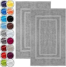 NatureMark Lot de 2 Tapis de Bain en 100% Coton, 50 x 80 cm, Gris argenté
