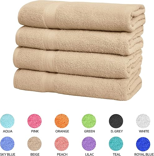 Miniatura 2 de Falari Juego de toallas de baño de alta calidad, 100% algodón hilado en anillo, para hogar, hotel, spa, extra grande, 27 x 54 pulgadas, máxima