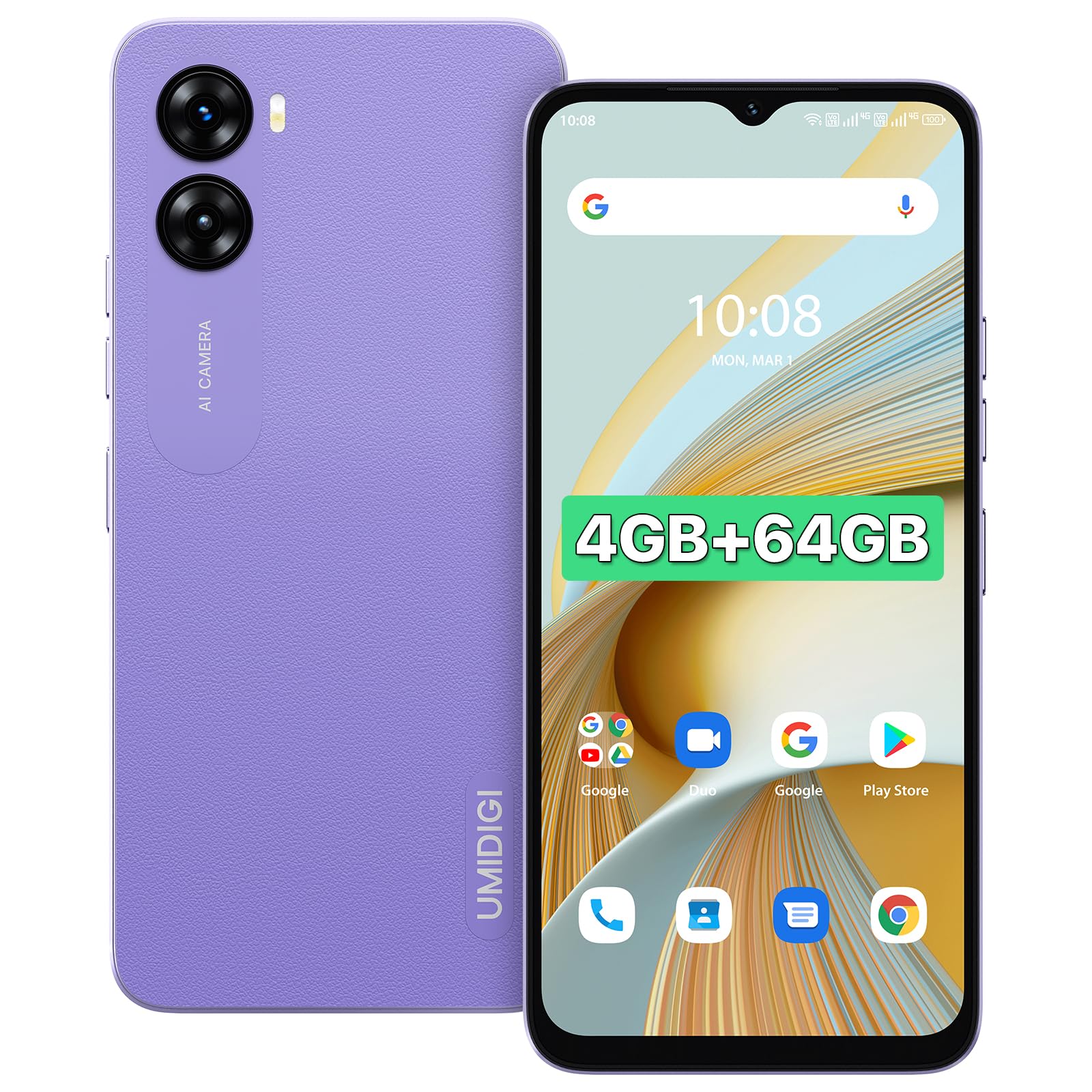 UMIDIGI G3 Unlocked Cell Phones Canada Dual Sim 4G LTE, 4GB+64GB