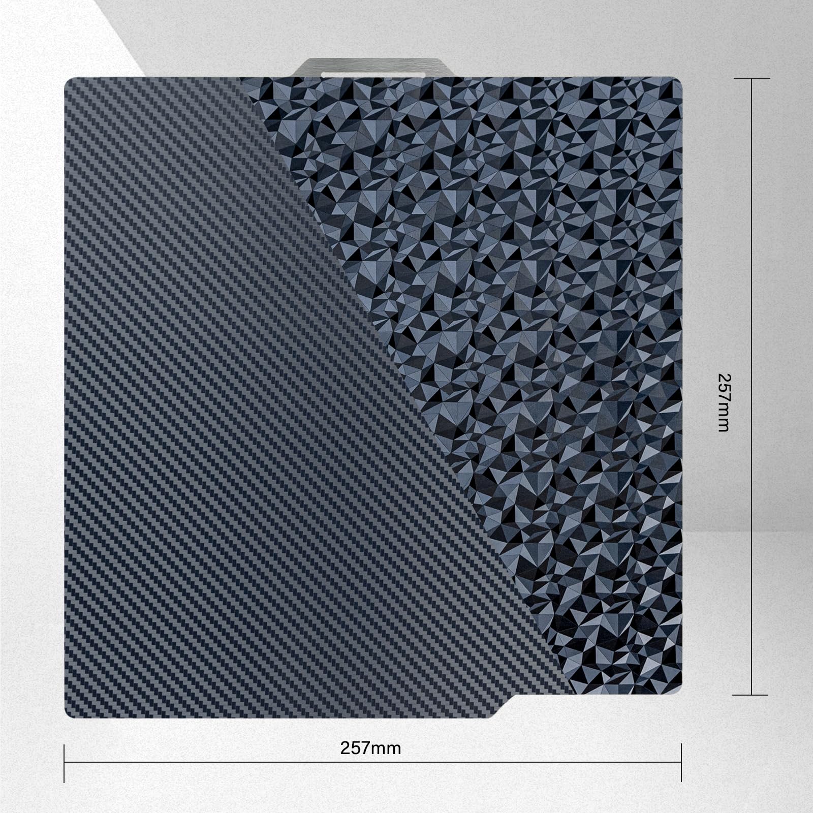 PEO (modello a diamante) & PET (modello in fibra di carbonio) Letto di stampa adesivo per stampante 3D compatibile con il laboratorio Bambu A1 P1P X1C 257mm