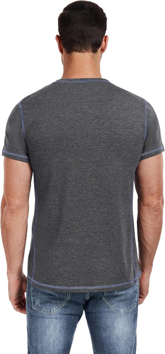 PEGENO Men's Henley Shirts Short Sleeve Casual Cotton T-Shirts Summer Button T Shirts - Image 4