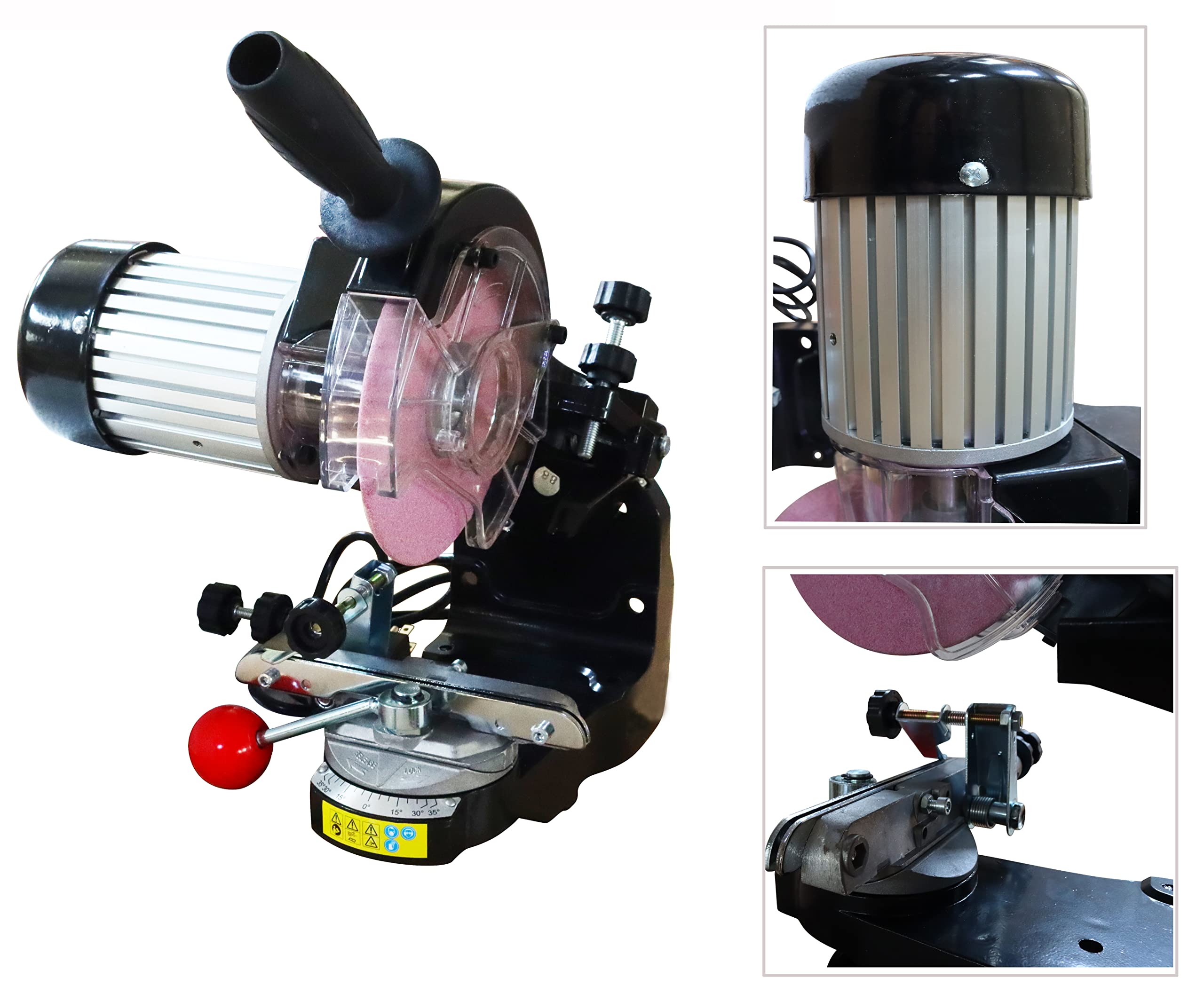 TECHTONGDA Chain Grinder Chainsaw Sharpener Electric Chain Saw Bench Sharpener with Grinding Discs 3.2MM 4.8MM