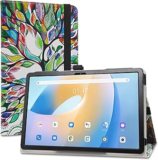 LiuShan Compatible with Blackview Tab 12 Case,PU Leather Slim Folding Stand Cover for Blackview Tab 12 10.1 inch Tablet(Not Fit Other Tablet),Love Tree