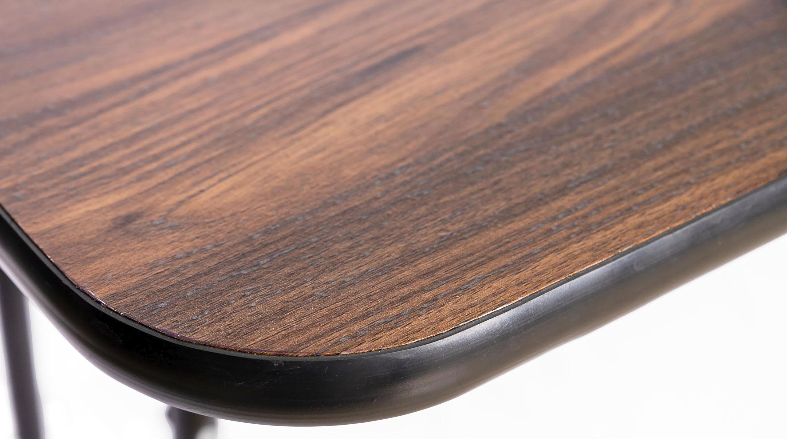 METRO Professional Tavolo da esterno, acciaio/legno, per 8 persone, pieghevole, nero/marrone