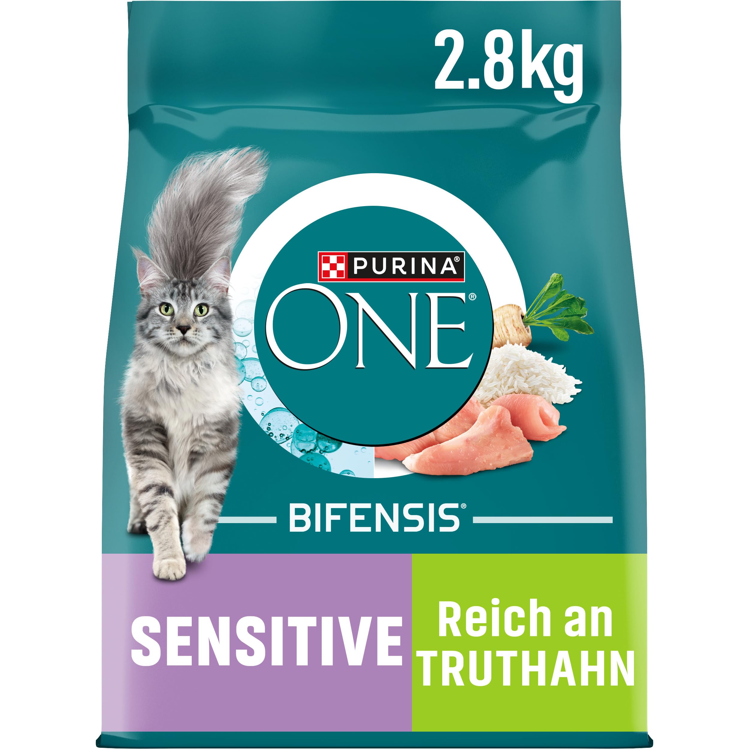PURINA ONE BIFENSIS Sensitive, reich an Truthahn, 4 x 2,8kg