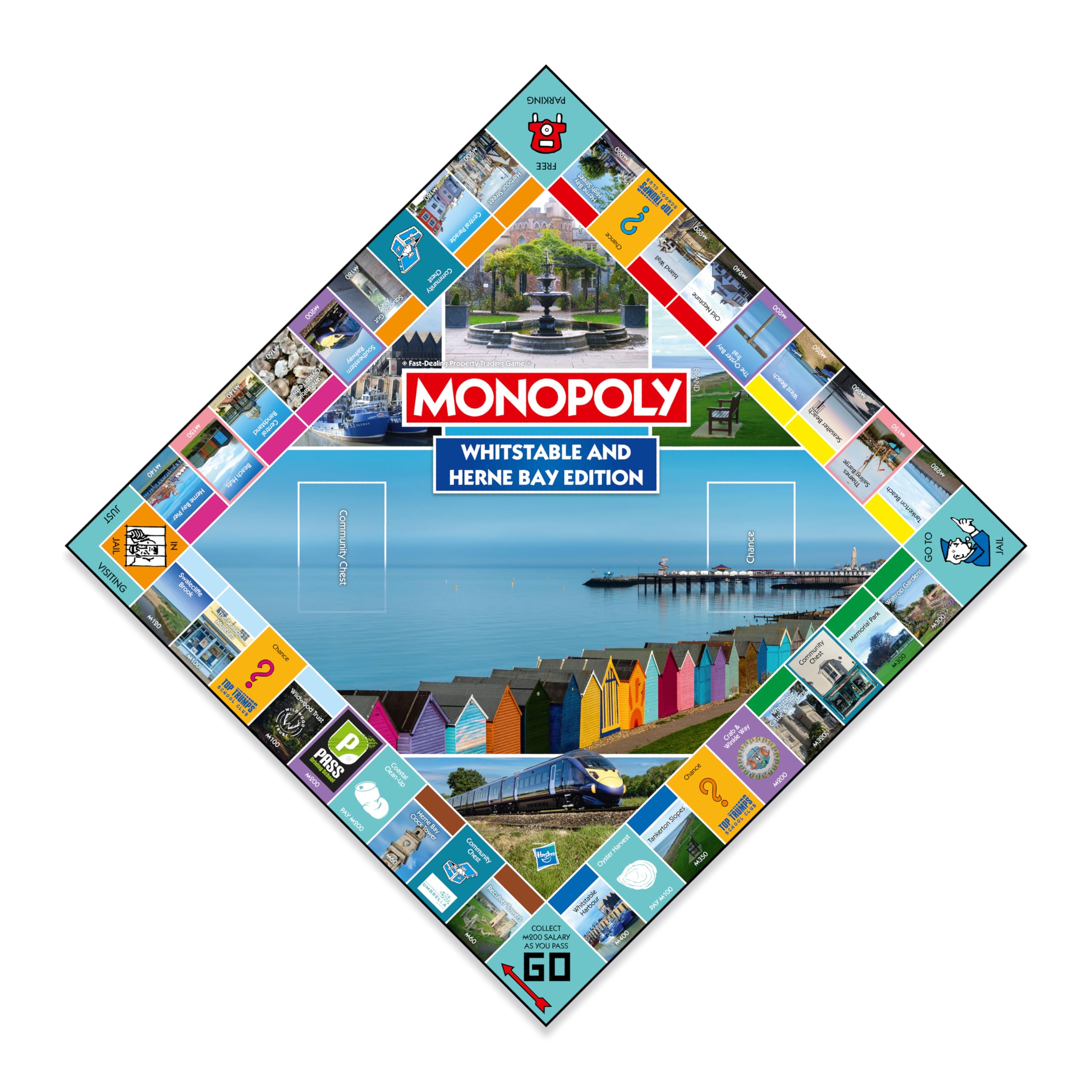 Winning Moves Whitstable and Herne Bay Regional Monopoly Board Game ideal for 2-6 players and makes a great gift for fans of the Kent coastline aged 8 and up - Image 4
