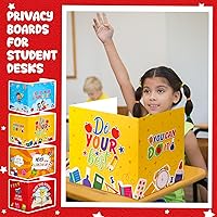 Vista 4 de 36 separadores de escritorio, tableros de privacidad para estudiantes, carpetas de privacidad para escritorios de estudiantes, carrels de estudio
