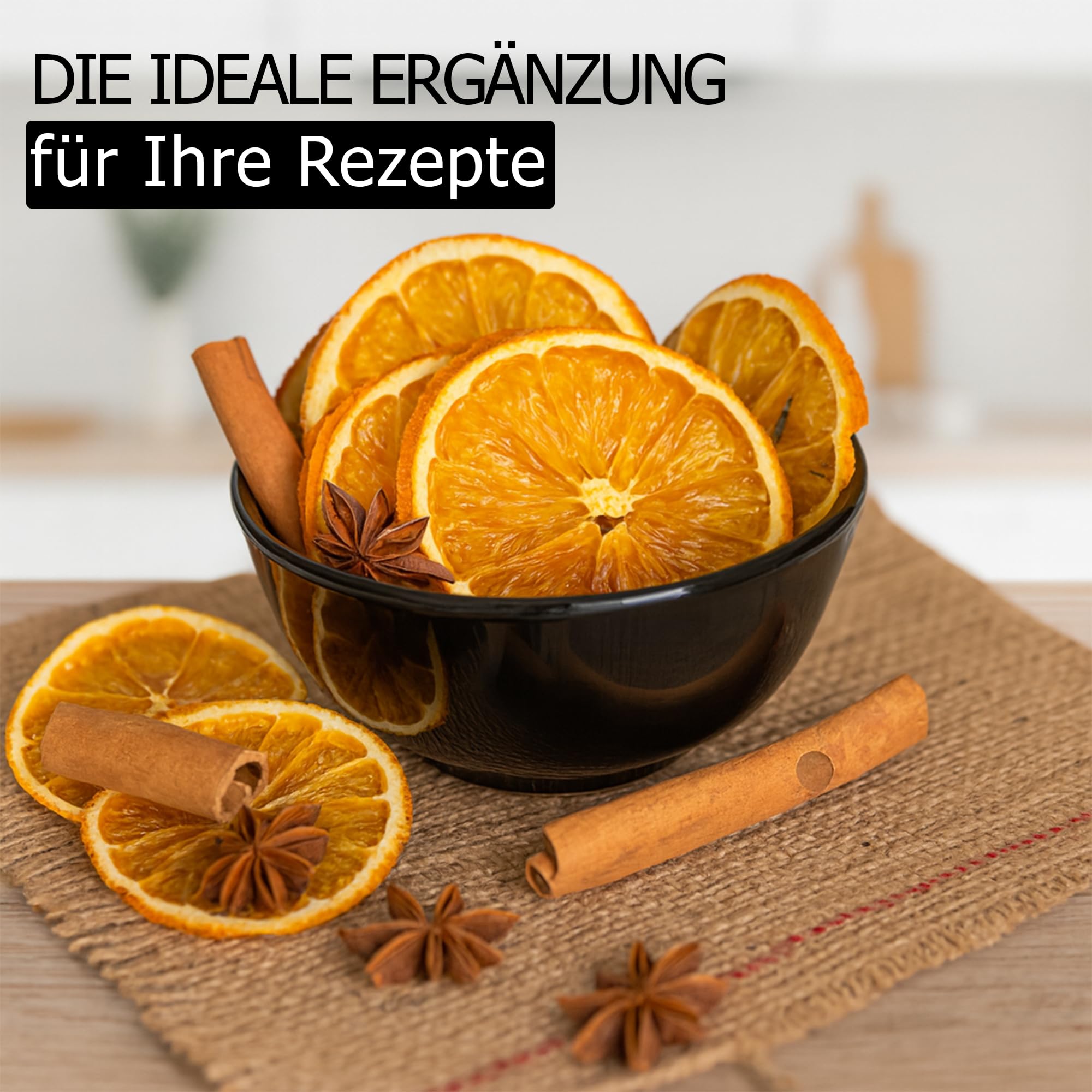 Alucra getrocknete Orangenscheiben Vorteilspaket 5 x 100g - naturbelassen ohne Zucker - Dekoartikel für Frühling - Tischdeko, Kranz Deko, Cocktail Deko - Trockenfrüchte für Snacks und Früchte Mix 500g