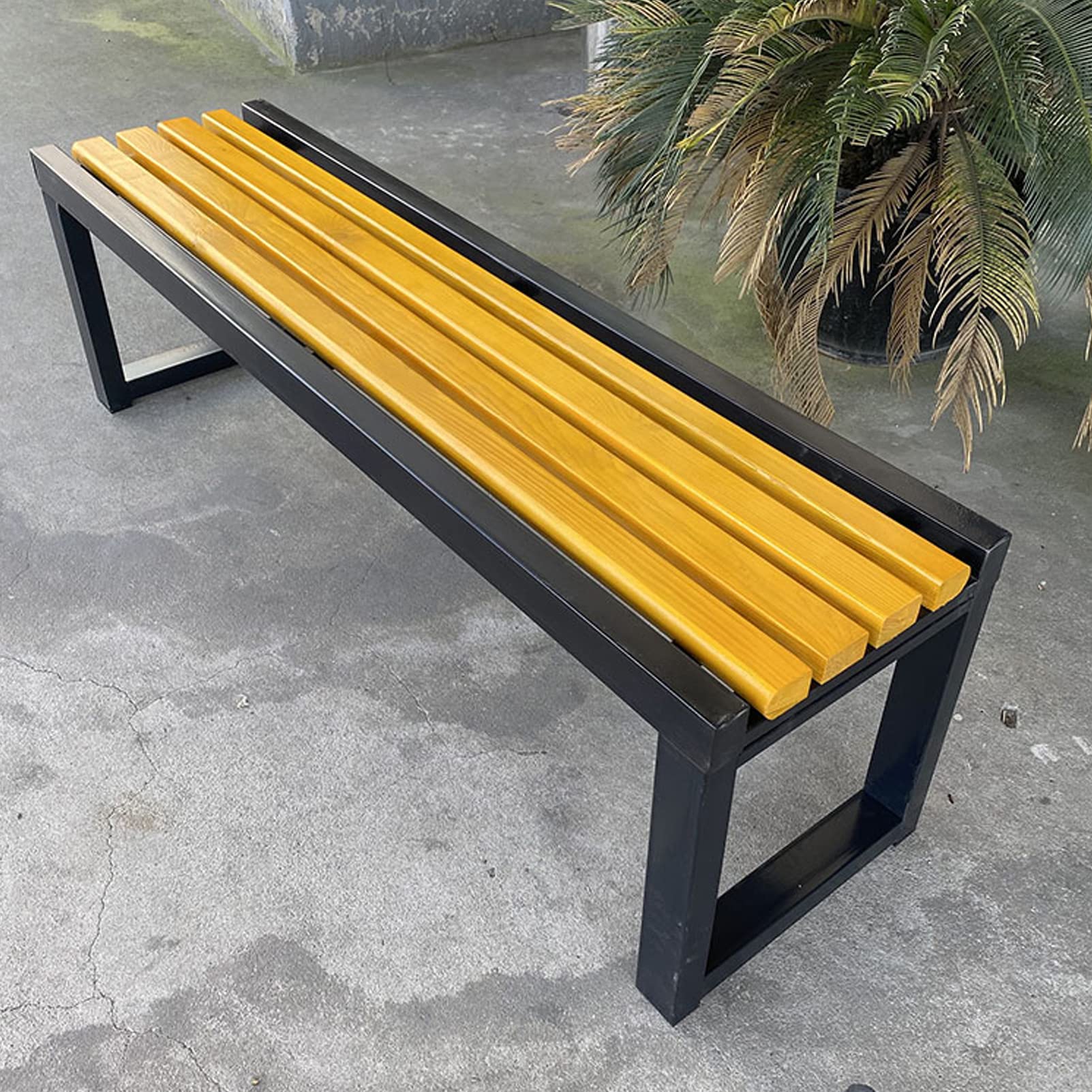 Amazon.co.jp: TRAGLO ガーデンベンチ 屋外 縁台 木製ベンチ 幅120/150