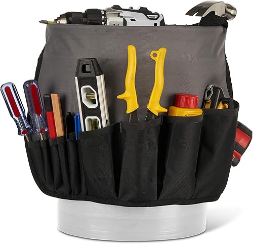 Miniatura 5 de McGuire-Nicholas Organizador de cubos  Organizador de herramientas con 36 bolsillos diseñado para cubos de 5 galones