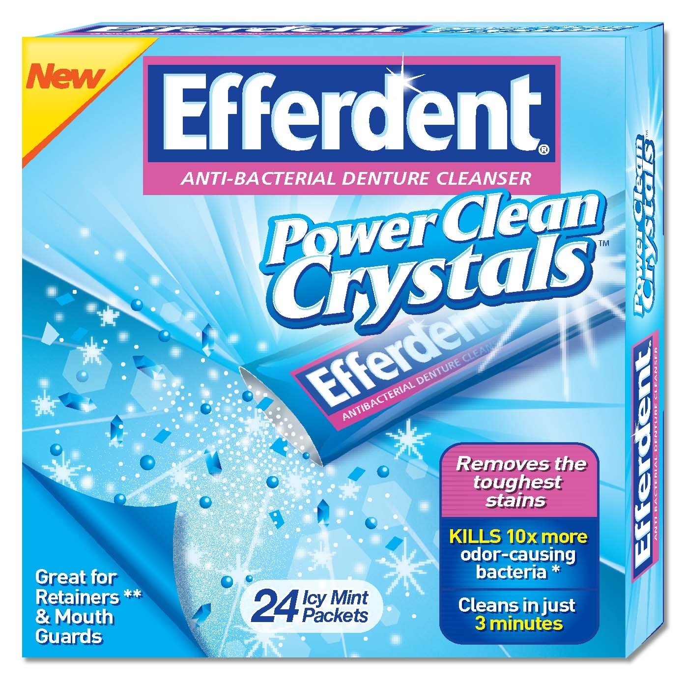 Amazon.com : Efferdent Power Clean Crystals | 24 Count | Pack of 3